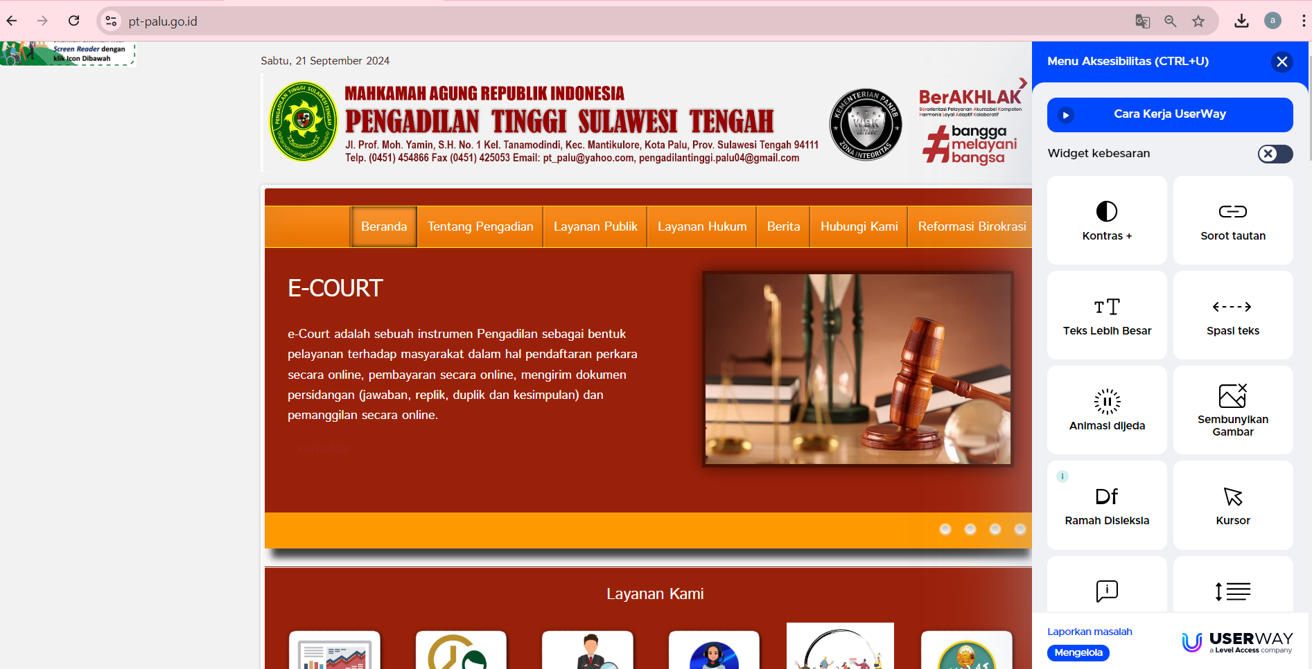 screen reader pada website
